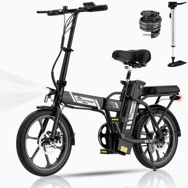 EVERCROSS TECH EK5 E-Bike, 250W Motor, 3 Geschwindigkeitsmodi, 20-45 km Reichweite
