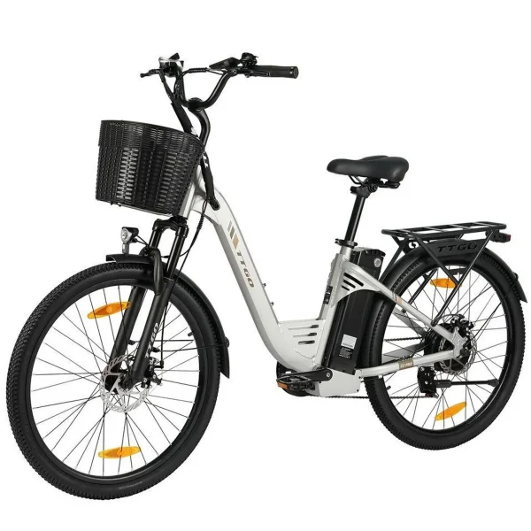 TTGO C2-Pro E-Bike, 648Wh Reichweite bis 120 km, 36V 250W Motor, Shimano 7-Gang