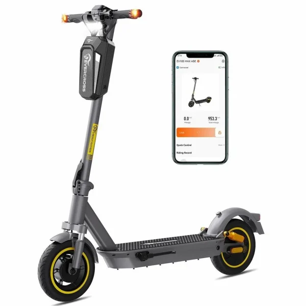 EVERCROSS TECH EV10S MAX E-Scooter, 80 km Reichweite, 500W Motor, 10" Reifen