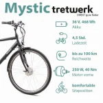 Tretwerk Mystic Pedelec, 100 km Reichweite, Shimano Nexus 7-Gang - Image 2