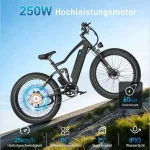Vankel MX1 E-Bike Cityrad, 624 Wh Akku, 100 km Reichweite, 7-Gang Shimano - Image 2