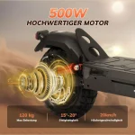 Leawin E-Scooter T4, klappbar, 60 km Reichweite, 500W Motor - Image 2