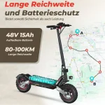 iscooter E-Scooter, 80-100 km Reichweite, 500 W Motor, klappbar - Image 2