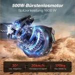 HITWAY H10 E-Scooter, 500 W Motor, 90 km Reichweite, 20 km/h - Image 2