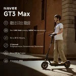 NAVEE GT3 Max E-Scooter, 1000 W Motor, 20 km/h Geschwindigkeit, doppelte Bremsen - Image 2