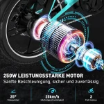 HITWAY BK2 E-Bike Faltrad, 250W Motor, 280,8Wh Akku, 25 km/h - Image 2