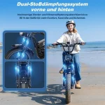 EVERCROSS TECH EK30 E-Bike, 48V 15AH Akku, 20" x 4,0" Reifen, 7-Gang Shimano - Image 3