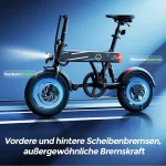 Vankel EB1 E-Bike Cityrad, 280Wh Akku, 25 km/h, 60 km Reichweite - Image 3