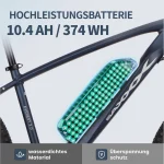 SAXXX Everest E-Bike Mountainbike, 250W Motor, 374Wh Akku, 27,5 Zoll Reifen - Image 3