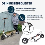 Hudora BigWheel Air 230 Dual Brake Scooter, 230 mm Luftreifen, höhenverstellbar, faltbar - Image 4