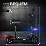 eFlux Lite Six E-Scooter, 40 km/h, 1.000 W, klappbar, Straßenzulassung - Image 4
