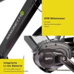 SAXONETTE E-Bike Cityrad Deluxe Sport, 36V Akku, 250W Motor, Shimano 9-Gang - Image 4