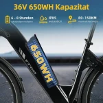 TTGO C3 2.0 E-Bike, 250W Motor, 150 km Reichweite, 25 kg Gewicht - Image 4
