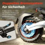 iscooter E-Scooter, 80-100 km Reichweite, 500 W Motor, klappbar - Image 4