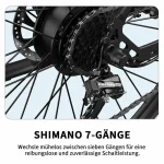 Onesport E-Bike Cityrad, 250W Motor, 100 km Reichweite, 7-Gang Shimano - Image 4