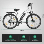 HITWAY BK27S E-Bike Cityrad, 250W Motor, 50-100 km Reichweite - Image 5