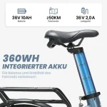 JOBOBIKE ACE Pro Klapprad, 250W Motor, 360Wh Akku, max. 100km - Image 5