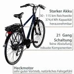 Agon Avesa Trekkingrad, 250W Motor, 115 km Reichweite - Image 5