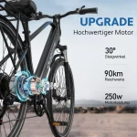 DUOTTS C29 Lite E-Bike, 90 km Reichweite, 250 W Motor, 7-Gang Shimano - Image 5