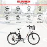 Telefunken E-Bike Cityrad RC822, 28 Zoll, 531,3 Wh Akku, 100 km Reichweite - Image 5